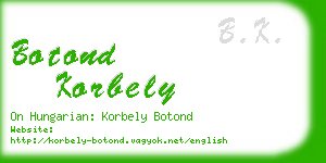 botond korbely business card